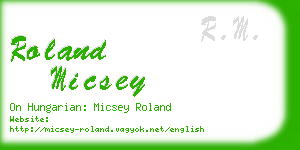 roland micsey business card